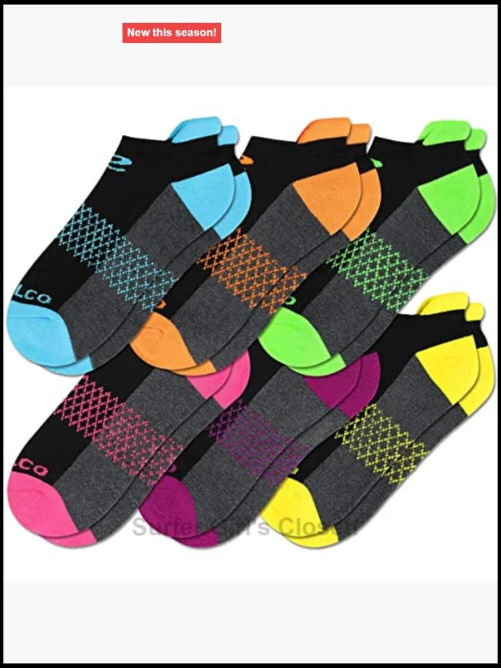 6 Pairs Women's Ankle Running Socks with Cushioned Sole